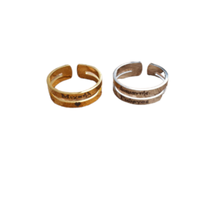 Ατσάλινο δαχτυλίδι με χάραξη - chevalier, ατσάλι, αυξομειούμενα