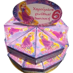Χάρτινη τούρτα (20τμχ)με θέμα"Πριγκίπισσα". - κορίτσι, πριγκίπισσα, ήρωες κινουμένων σχεδίων