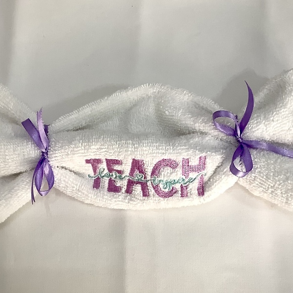 Χειροποίητη πετσετουλα χεριών teacher - πετσέτες, αναμνηστικά δώρα, για δασκάλους, η καλύτερη δασκάλα - 2