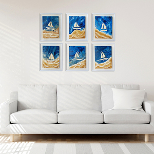 3D Πίνακας ζωγραφικής θάλασσα Νο2 25x31cm - πίνακες & κάδρα, θάλασσα, 3d, πίνακες ζωγραφικής - 3