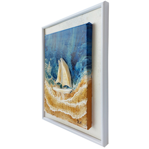 3D Πίνακας ζωγραφικής θάλασσα Νο2 25x31cm - πίνακες & κάδρα, θάλασσα, πίνακες ζωγραφικής - 2