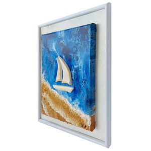 3D Πίνακας ζωγραφικής θάλασσα Νο5 25x31cm - πίνακες & κάδρα, θάλασσα, πίνακες ζωγραφικής - 2