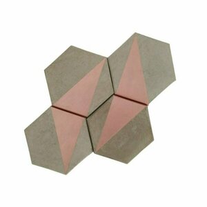 Τέσσερα τσιμεντένια σουβέρ //rokkaku tringle copper - σουβέρ, τσιμέντο, γεωμετρικά σχέδια, είδη σερβιρίσματος