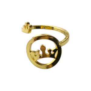 Ατσάλινο δαχτυλίδι - Ευγενία (χρυσό) - ατσάλι, επιπλατινωμένα, αυξομειούμενα, φθηνά