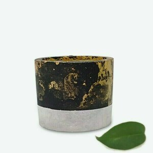 Τσιμεντένιο κασπώ 7.0 Χ 8.5 //enkei black ‘n gold marble 02 - τσιμέντο, κασπώ, είδη διακόσμησης, σκυρόδεμα - 2