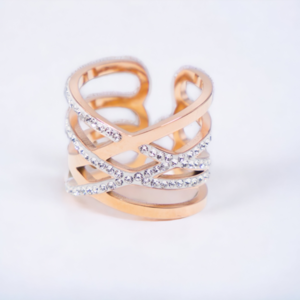 Ατσάλινο Γυναικείο Δαχτυλίδι MIRSINI σε χρώμα χρυσό ,μέγεθος αυξομειούμενο.-Αντίγραφο - ατσάλι, για γάμο, αυξομειούμενα, φθηνά