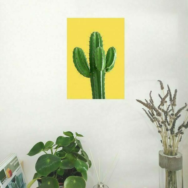 Ψηφιακή δημιουργία //dezain yellow cactus - αφίσες, κάκτος - 2