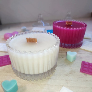 Χειροποίητο κερι σόγιας 110ml σε γυάλινη φοντανιέρα - αρωματικά κεριά, κεριά, κερί σόγιας, κεριά σε βαζάκια, soy wax - 2