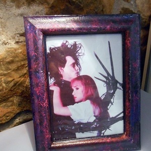 Κορνίζα ζωγραφισμένη στο χέρι 13X18cm Handpainted picture frame - γυαλί, σπίτι, χειροποίητα, δώρο έκπληξη, κορνίζες - 2
