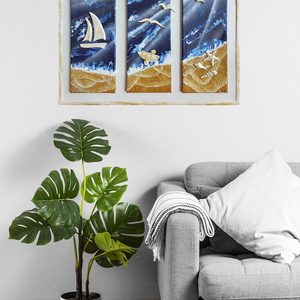 3D Πίνακας ζωγραφικής θάλασσα 82X72cm - πίνακες & κάδρα, θάλασσα, 3d, πίνακες ζωγραφικής - 3