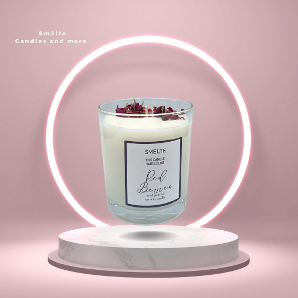 Κερί Σόγιας σε ποτήρι με Άρωμα Red Berries - αρωματικά κεριά - 3