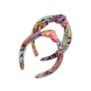 Summer passion knot hairband - ύφασμα, στέκες - 2