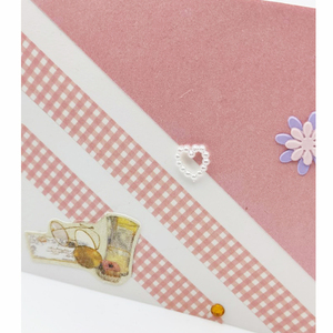 Ευχετήρια Κάρτα με σχέδιο ρόζ - γυναικεία, γενέθλια, επέτειος, γενική χρήση - 4
