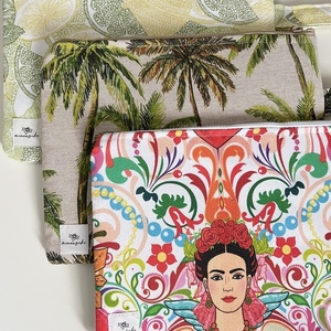 Palm trees pouch bag - ύφασμα, all day, χειρός, μικρές - 3