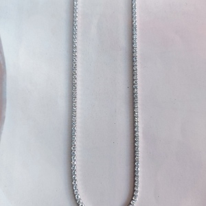 Riviera necklace Κολιέ Ριβιέρα από ασήμι 925° επιπλατινωμένο - ασήμι, αλυσίδες, ασήμι 925, κοντά, επιπλατινωμένα - 3