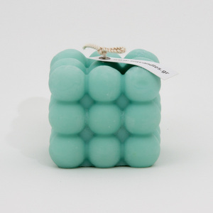 Αρωματικό κερί σόγιας Bubble Cube καρύδα 155gr - αρωματικά κεριά, σόγια, διακοσμητικά, κερί σόγιας, 100% φυτικό