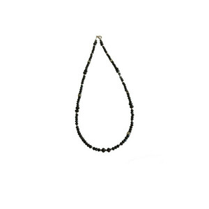 Μαύρο κρύσταλλο με ατσαλόσυρμα κύβο αιματίτη κ ατσάλινα στοιχεία (50 εκ ανοιχτό) - χάντρες, κοντά, ατσάλι