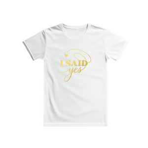 Γυναικείο T-Shirt λευκό για πάρτι νύφης - I said yes - t-shirt, είδη για πάρτυ