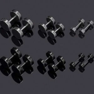 Ατσάλινα σκουλαρίκια EST003 - σκουλαρίκια, καρφωτά, ατσάλι, καρφάκι - 2