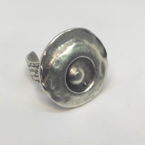 Στρογγυλό δαχτυλίδι Ζαμακ - ορείχαλκος, γεωμετρικά σχέδια, μεγάλα, αυξομειούμενα, φθηνά
