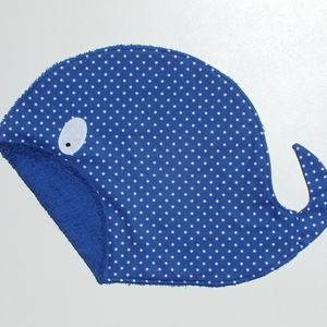 Παιδικό σουπλά (40x30 εκ.) 1 τεμάχιο - Φάλαινα - ύφασμα, αγόρι, χειροποίητα, σουπλά, για παιδιά - 2