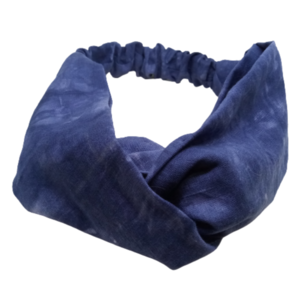 Κορδέλα Turban Style - μπλε navy πετροπλυμένο - ύφασμα, turban, δώρα για γυναίκες, κορδέλες μαλλιών - 2