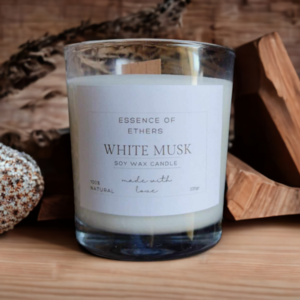 Αρωματικό κερί με άρωμα white musk - αρωματικά κεριά