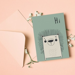 HI, HEDGEHOG | NURSERY GREETING CARD | 105 × 148,5mm - γενέθλια, γέννηση - 2
