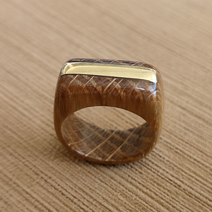Χειροποίητο δακτυλίδι από ξύλο δρύς - ξύλο, χειροποίητα, σταθερά