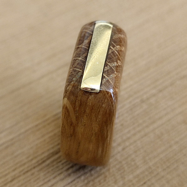 Χειροποίητο δακτυλίδι από ξύλο δρύς - ξύλο, χειροποίητα, σταθερά - 2