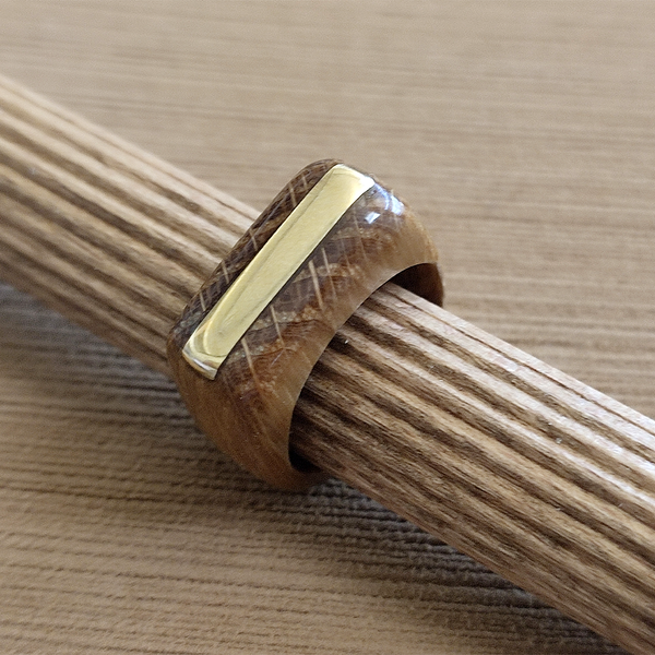 Χειροποίητο δακτυλίδι από ξύλο δρύς - ξύλο, χειροποίητα, σταθερά - 3