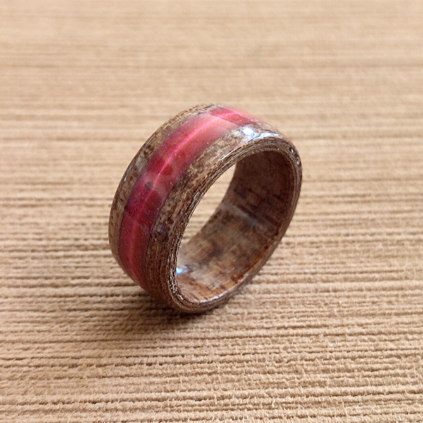 Χειροποίητο ξύλινο δακτυλίδι καραγάτσι - ξύλο, χειροποίητα, σταθερά - 2