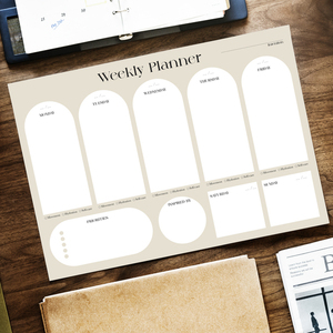 WEEKLY DESK PLANNER | A4 size (210 x 298mm) | horizontal layout | 50 undated planner sheets 80 g/m2 uncoated paper - τετράδια & σημειωματάρια - 4