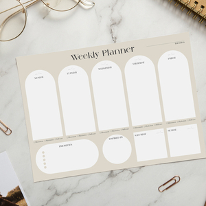 WEEKLY DESK PLANNER | A4 size (210 x 298mm) | horizontal layout | 50 undated planner sheets 80 g/m2 uncoated paper - τετράδια & σημειωματάρια - 5