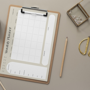 MONTHLY DESK PLANNER| A4 size (210 x 298mm) | horizontal layout | 50 undated planner sheets 80 g/m2 uncoated paper - τετράδια & σημειωματάρια - 3