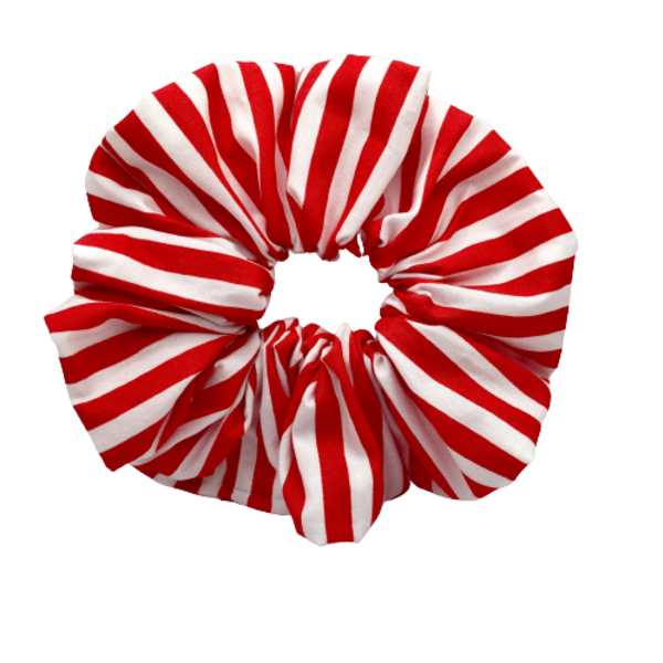 Υφασμάτινο λαστιχάκι scrunchie red candy - ύφασμα, κορίτσι, για τα μαλλιά, λαστιχάκια μαλλιών