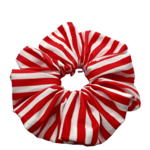 Υφασμάτινο λαστιχάκι scrunchie red candy - ύφασμα, κορίτσι, για τα μαλλιά, λαστιχάκια μαλλιών - 5
