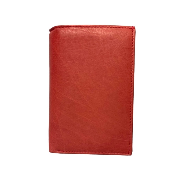 Unisex Δερμάτινο Πορτοφόλι Κόκκινο 050-004-105-red - δέρμα, χειροποίητα, πορτοφόλια