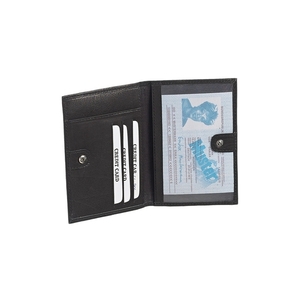 Δερμάτινη Θήκη Ταυτότητας, Διπλώματος, Διαβατηρίου & Καρτών Μαύρη 051-206-075-black - δέρμα