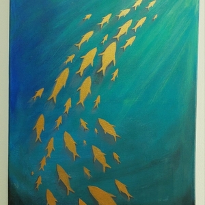 "The way to the light" Καμβάς τελάρο 40×60×2cm, ζωγραφική με ακρυλικά χρώματα - πίνακες & κάδρα, πίνακες ζωγραφικής