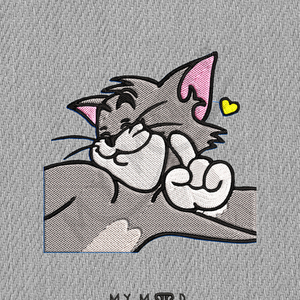 Ψηφιακό κέντημα μηχανής embroidery My Mood Αγιου Βαλεντίνου Ζευγάρι αγάπη Tom cat Jerry ποντικάκι καρδιά φιλί - κεντητά, χριστούγεννα, αγ. βαλεντίνου - 2