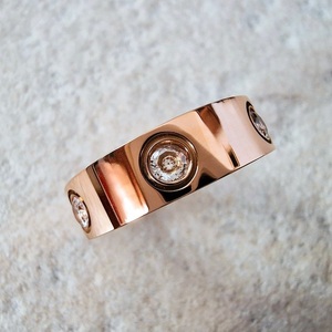 Δαχτυλίδι love από ατσάλι σε ροζ χρυσό και ζιργκόν - βεράκια, ατσάλι, ζιργκόν, σταθερά - 4