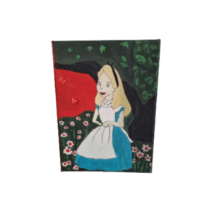 Καμβάς Alice in Wonrdeland 23,7 x 17,5cm. - πίνακες & κάδρα, καμβάς, πίνακες ζωγραφικής - 3