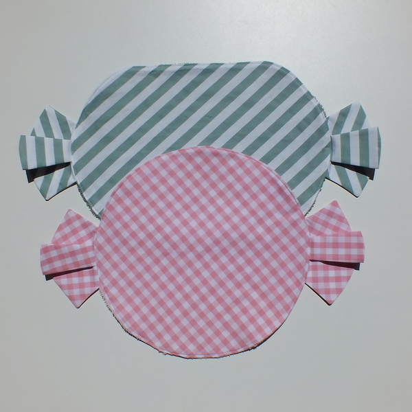 Παιδικό σουπλά (35x35 εκ.) 1 τεμάχιο - Καραμέλα ροζ - ύφασμα, κορίτσι, χειροποίητα, σουπλά, για παιδιά - 3