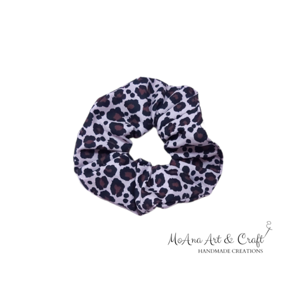 Scrunchies Λαστιχάκι μαλλιών leopard - 1 τεμ. (medium) - ύφασμα, για τα μαλλιά, λαστιχάκια μαλλιών - 2
