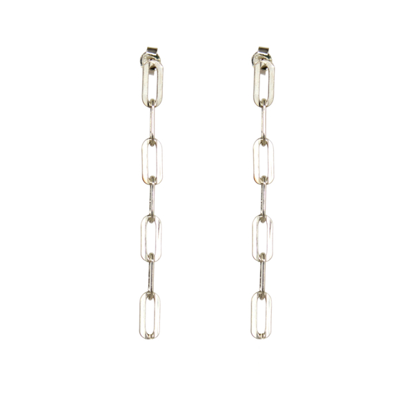 Ασημένια σκουλαρίκια αλυσίδα Odette (Aσήμι 925 - Sterling Silver) - ασήμι, αλυσίδες, ασήμι 925, κρεμαστά, καρφάκι