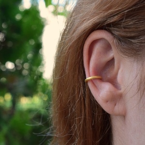 Chunky Ear Cuff ασήμι 925 - επιχρυσωμένα, ασήμι 925, μικρά, ear cuffs - 4