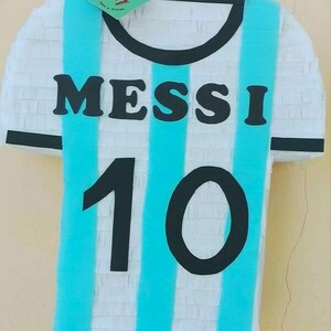 Φανέλα Messi Γαλάζιο Άσπρο 50Χ40 εκ. - αγόρι, πινιάτες, ποδόσφαιρο - 5