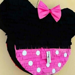 Minnie Mouse Ροζ Μαύρο 40Χ40 εκ. - κορίτσι, πινιάτες, ήρωες κινουμένων σχεδίων - 3