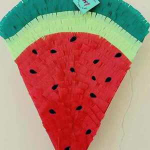 Καρπούζι / Watermelon Κόκκινο Πράσινο 50Χ40 εκ. - κορίτσι, αγόρι, καρπούζι, πινιάτες, είδη για πάρτυ - 4